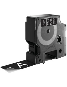 DYMO D1 - Etiquetas estándar - Blanco sobre negro - 24mm x 7m