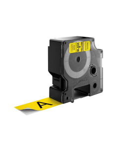 DYMO D1 - Etiquetas estándar - Negro sobre amarillo - 24mm x 7m