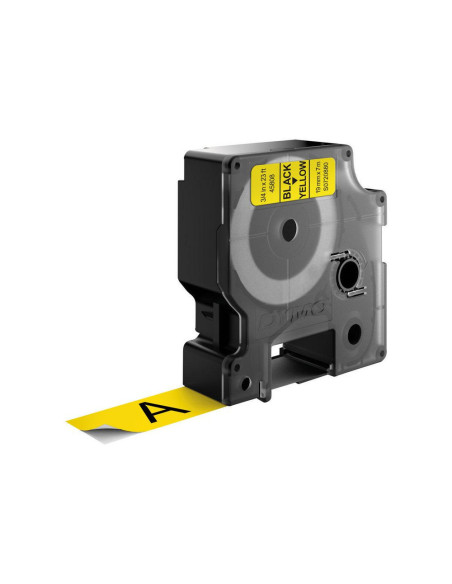 DYMO D1 - Etiquetas estándar - Negro sobre amarillo - 19mm x 7m