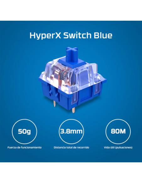 HyperX Teclado mecánico gaming Alloy Origins PBT HX rojo