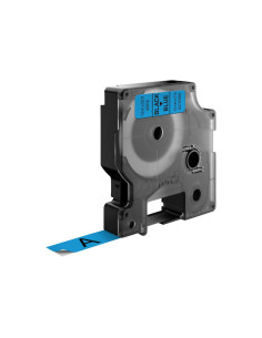 DYMO D1 - Etiquetas estándar - Negro sobre azul - 12mm x 7m
