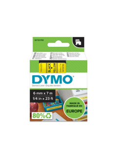 DYMO D1 - Etiquetas estándar - Negro sobre amarillo - 6mm x 7m 2