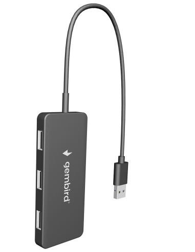 Gembird UHB-U2P4-04 hub de interfaz USB 2.0 480 Mbit s Negro