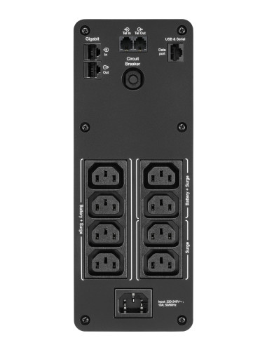 APC BACK UPS PRO BR 1200VA sistema de alimentación ininterrumpida (UPS) Línea interactiva 1,2 kVA 720 W 8 salidas AC