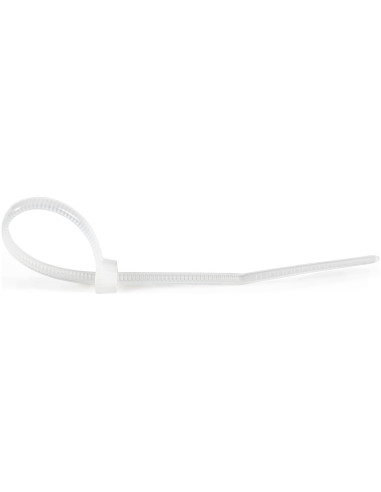 StarTech.com Bridas Ataduras de 10cm para Cables - Ancho 2mm, Diámetro del Haz 22mm, 8kg de Resistencia, Ataduras de Cremallera