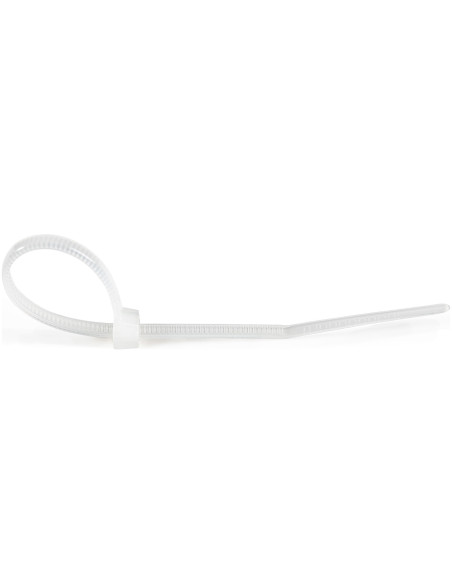 StarTech.com Bridas Ataduras de 10cm para Cables - Ancho 2mm, Diámetro del Haz 22mm, 8kg de Resistencia, Ataduras de Cremallera