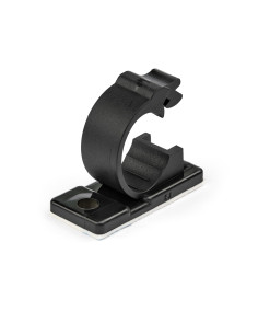 StarTech.com 100 Clips de Gestión de Cableado Adhesivos - Negro - Organizador de Cableado para Escritorios Oficinas - Mordaza 2