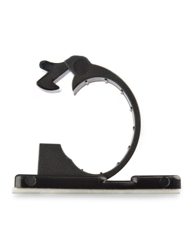 StarTech.com 100 Clips de Gestión de Cableado Adhesivos - Negro - Organizador de Cableado para Escritorios Oficinas - Mordaza