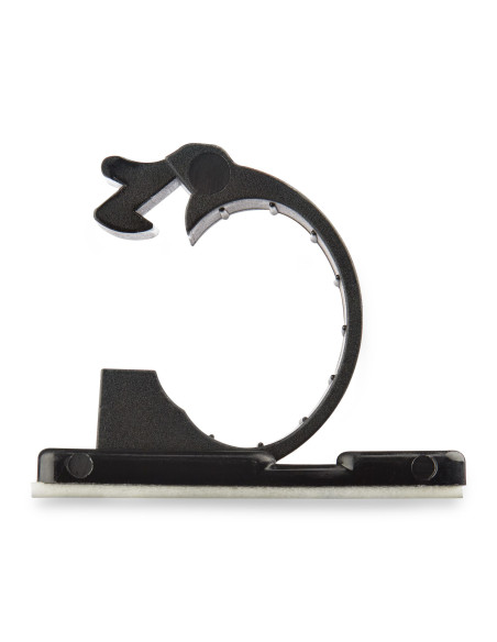 StarTech.com 100 Clips de Gestión de Cableado Adhesivos - Negro - Organizador de Cableado para Escritorios Oficinas - Mordaza