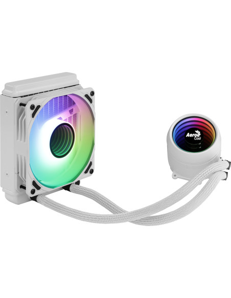 Aerocool MIRAGEL120W Refrigeración Líquida CPU Ventilador 12cm ARGB TDP 200W Blanco