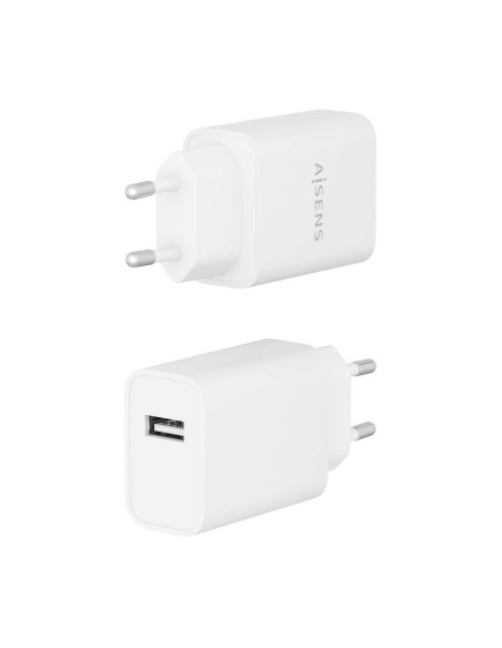 AISENS Cargador USB 10W alta eficiencia, 5V 2A, Blanco