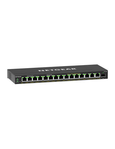 NETGEAR GS316EP-100PES switch Gestionado Gigabit Ethernet (10 100 1000) Energía sobre Ethernet (PoE) Negro