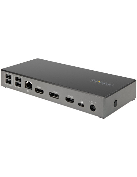 StarTech.com Dock USB-C - Docking Station USB Tipo C para 3 Monitores de 4K - con 100W de Entrega de Alimentación PD - Modo Alt