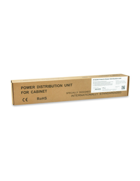 Equip 333313 unidad de distribución de energía (PDU) 8 salidas AC 1U Negro, Plata