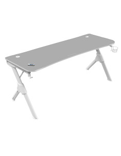 Mars Gaming MGDXL, Mesa Gaming Ergonómica, Soporte Auriculares y Bebida, Escritorio PC, 160x60cm, Blanco
