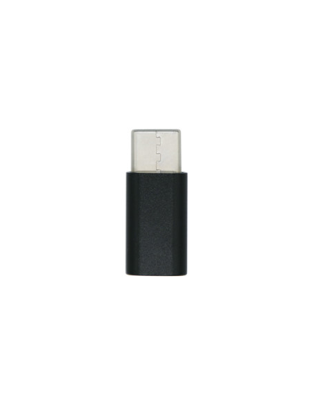 AISENS Mini Adaptador USB-С USB 2.0, Tipo Micro-B H-USB-С M, Negro