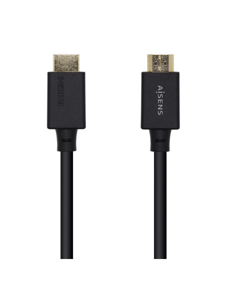 AISENS Cable HDMI V2.1 Ultra Alta Velocidad   HEC 8k@60Hz 48Gbps, A M-A M, Negro, 0.5m