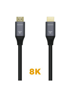 AISENS Cable HDMI V2.1 Ultra Alta Velocidad   HEC 8k@60Hz 48Gbps, A M-A M, Gris Negro, 0.5m 2