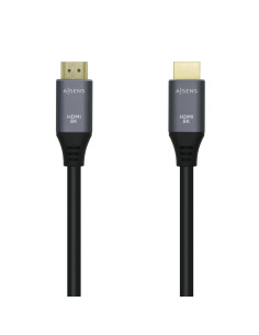 AISENS Cable HDMI V2.1 Ultra Alta Velocidad   HEC 8k@60Hz 48Gbps, A M-A M, Gris Negro, 3.0m