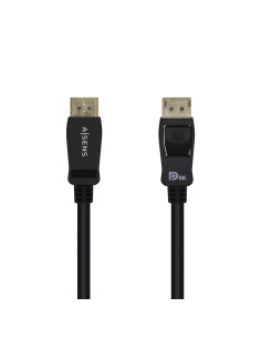 AISENS Cable Displayport Certificado V1.4 8k@60hz, DP M-DP M, Negro, 0.5m