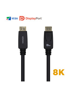 AISENS Cable Displayport Certificado V1.4 8k@60hz, DP M-DP M, Negro, 3.0m 2