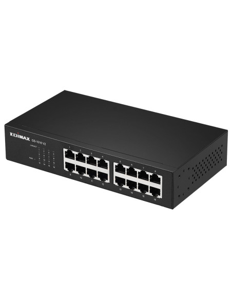 Edimax GS-1016 V2 switch Gestionado Gigabit Ethernet (10 100 1000) Negro
