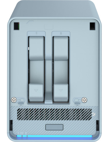 QNAP QMiroPlus-201W NAS Escritorio Intel® Celeron® J4125 4 GB DDR4 0 TB QNAP Turbo System Azul