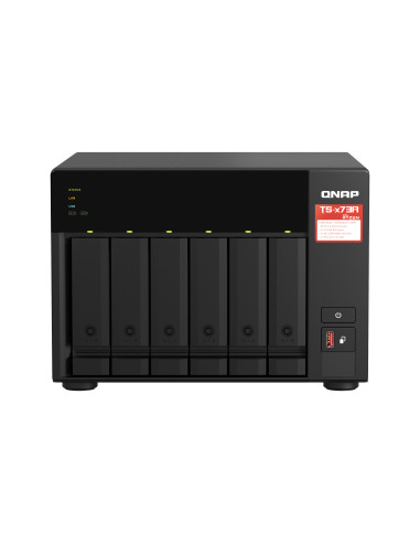 QNAP TS-673A NAS Torre Ryzen Embedded V1500B 8 GB DDR4 0 TB QNAP Turbo System Negro