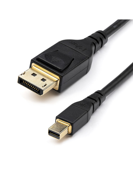 StarTech.com Cable Adaptador de 1m Mini DisplayPort a DisplayPort 1.4 Certificado por VESA - HDR de 8K 60Hz HBR3 - Cable mDP a