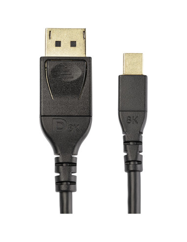 StarTech.com Cable Adaptador de 2m Mini DisplayPort a DisplayPort 1.4 Certificado por VESA - HDR de 8K 60Hz HBR3 - Cable mDP a