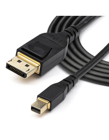 StarTech.com Cable Adaptador de 2m Mini DisplayPort a DisplayPort 1.4 Certificado por VESA - HDR de 8K 60Hz HBR3 - Cable mDP a