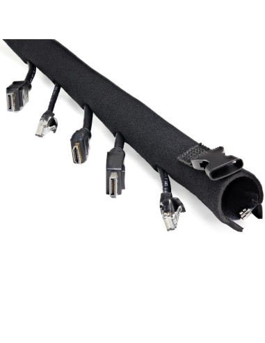 StarTech.com Manga de 1m de Neopreno con Cremallera para Gestión de Cableado - con 3cm de Diámetro - para Administración de