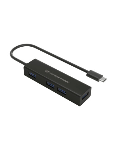 Conceptronic HUBBIES07B hub de interfaz USB 3.2 Gen 1 (3.1 Gen 1) Type-C 5000 Mbit s Negro