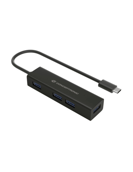 Conceptronic HUBBIES07B hub de interfaz USB 3.2 Gen 1 (3.1 Gen 1) Type-C 5000 Mbit s Negro