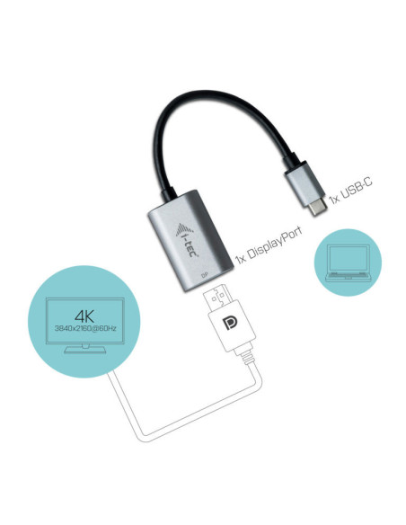 i-tec Metal USB-C Display Port Adapter 4K 60Hz