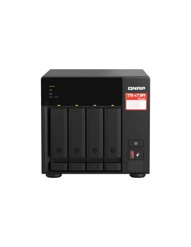 QNAP TS-473A NAS Torre Ryzen Embedded V1500B 8 GB DDR4 0 TB QNAP Turbo System Negro
