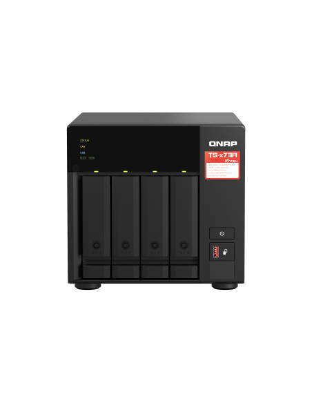 QNAP TS-473A NAS Torre Ryzen Embedded V1500B 8 GB DDR4 0 TB QNAP Turbo System Negro