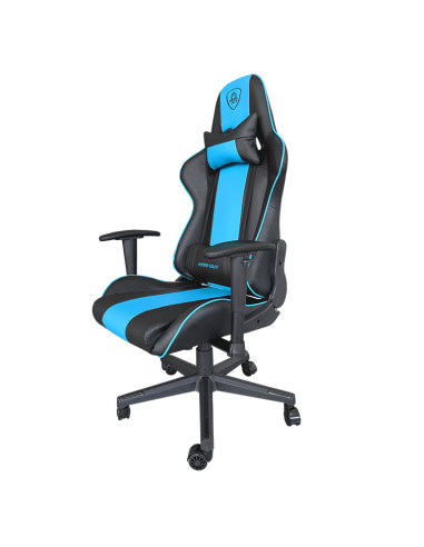 KeepOut XSPRO-RACING Silla para videojuegos universal Asiento acolchado Turquesa, Negro