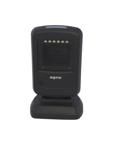 Approx appLS07DESK Lector de códigos de barras fijo 1D 2D CMOS Negro, Gris