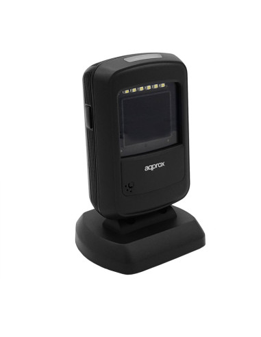 Approx appLS07DESK Lector de códigos de barras fijo 1D 2D CMOS Negro, Gris