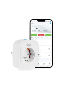 Ksix Enchufe Inteligente , 1 toma de corriente, Conexión inalámbrica por Wi-Fi, App 2