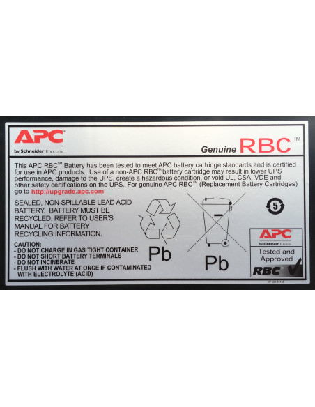 APC RBC32 batería para sistema ups Sealed Lead Acid (VRLA)
