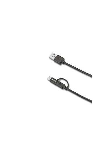 Celly USBCMICRO cable USB USB A USB C Micro-USB B Negro
