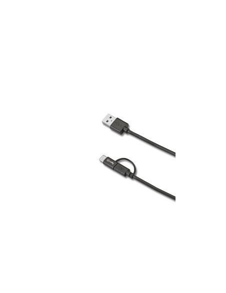 Celly USBCMICRO cable USB USB A USB C Micro-USB B Negro