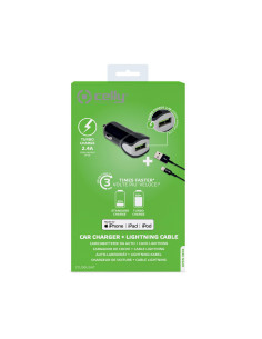 Celly CCUSBLIGHT cargador de dispositivo móvil Universal Negro Encendedor de cigarrillos Auto 2