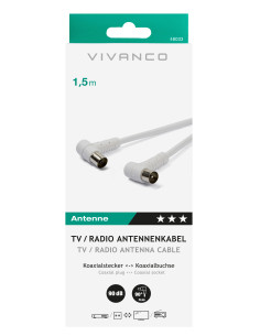 Vivanco 48 20 15WW cable coaxial 1,5 m IEC Blanco 2