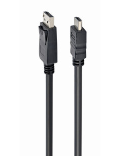 Gembird DisplayPort - HDMI, 3m HDMI tipo A (Estándar) Negro