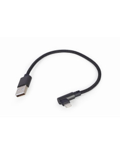 Gembird CC-USB2-AMLML-0.2M cable de conector Lightning 0,2 m Negro 2