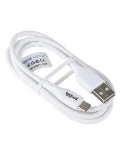 iggual Cable USB-A USB-C 100 cm blanco Q3.0 3A 2