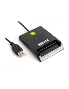 iggual IGG316740 lector de tarjeta magnética USB Negro